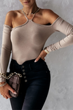 Sexy Solid Chains Halter Tops(3 Colors)