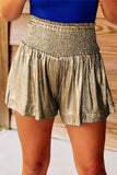 Calça esportiva casual sólida lantejoulas solta cintura média cor sólida (5 cores)