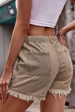 Casual Street Solid Pocket Frenulum Straight Mid Waist Solid Color Bottoms(9 Colors)