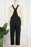 Casual Simplicity Solid Patchwork Loose Jumpsuits