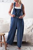 Casual Solid Make Old Patchwork Square Collar Loose Jumpsuits (5 Farben)