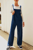 Casual Solid Make Old Patchwork Square Collar Loose Jumpsuits (5 Farben)