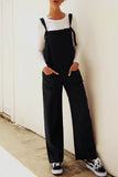 Casual Solid Make Old Patchwork Square Collar Loose Jumpsuits(5 Colors)