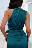 Celebrities Elegant Solid Fold Halter A Line Dresses(6 Colors)
