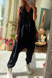 Casual Sportswear Solid Pocket Hooded Collar Loose Jumpsuits(3 Colors)