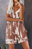 Casual Daily Color Block Contrast V Neck Loose Rompers