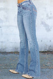 Casual Street Solid Solid Color Skinny Denim Jeans