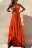 Sexy Urlaubskleid mit geometrischem Frenulum-Sling-Kleid (6 Farben)
