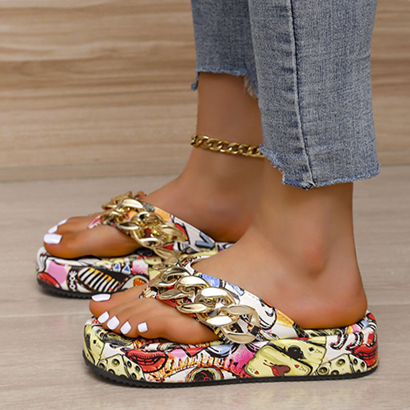 Casual Graffiti Patchwork Solid Color Round Comfortable Shoes