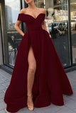 Elegante, formelle, einfarbige Abendkleider mit Schlitz und V-Ausschnitt