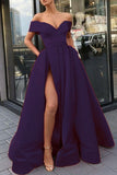 Elegant Formal Solid Slit V Neck Evening Dress Dresses(12 Colors)