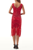 Celebrities Elegant Solid Tassel U Neck Evening Dress Dresses(4 Colors)