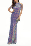 Elegant Formal Gradual Change Zipper Mandarin Collar Evening Dress Dresses(4 Colors)
