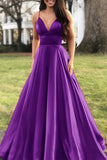 Elegant Formal Solid Solid Color V Neck Evening Dress Dresses(5 Colors)