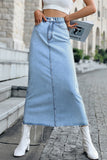 Street-elegante, solide Patchwork-Hose mit normaler hoher Taille, Typ A, einfarbig
