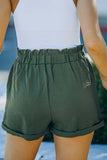 Casual sólido bolso solto cintura alta reta cor sólida bottoms
