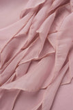 Moda elegante sólido patchwork com decote em V vestidos de princesa