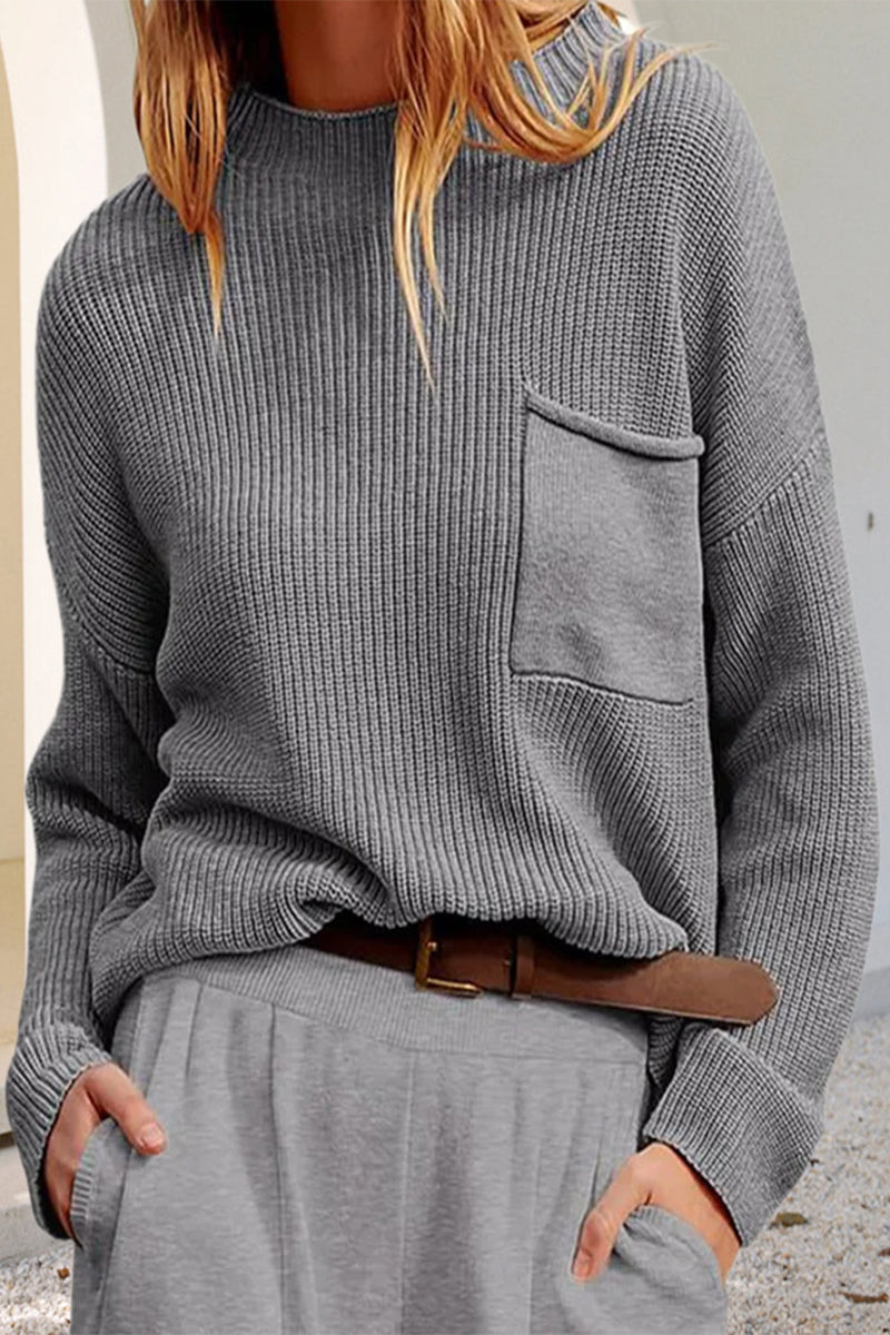 Casual Solid O Neck Tops