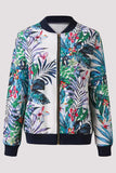 Casual Floral Patchwork O Neck Outerwear