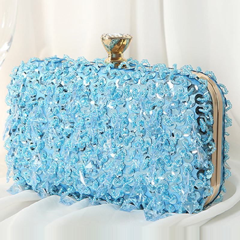 Casual Solid Patchwork Beaded Bags