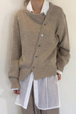 Casual Solid Make Old Buttons O Neck Outerwear(5 Colors)